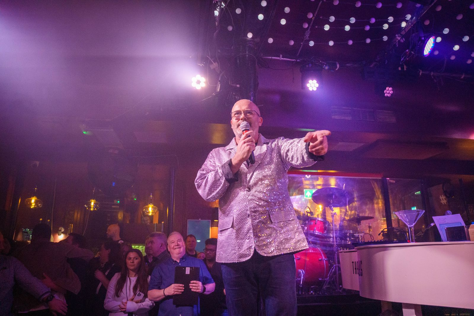 A performer on stage at Hospitality's Got Talent 2024